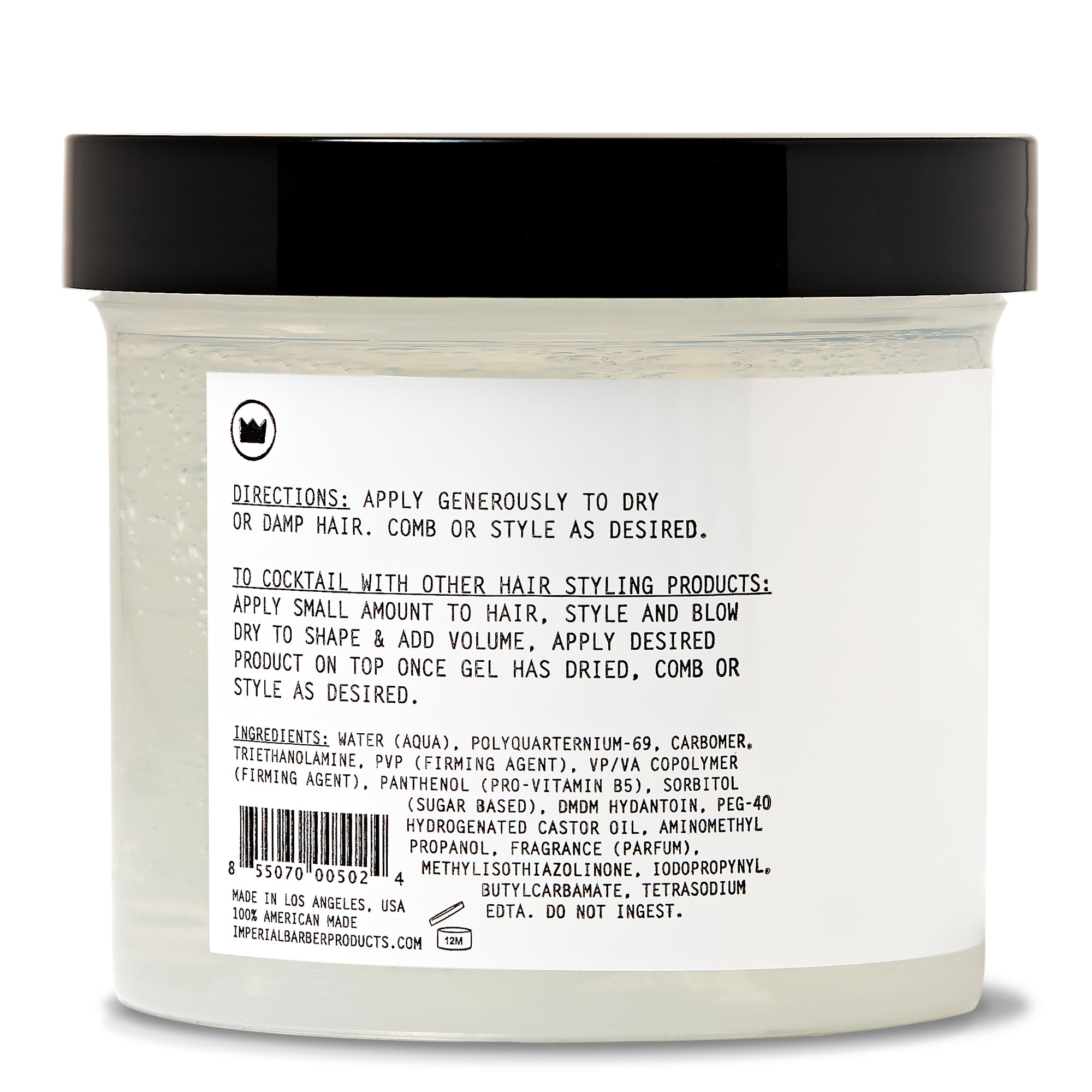 GEL POMADE 12 OZ - BACK GEL POMADE 12 OZ - BACK