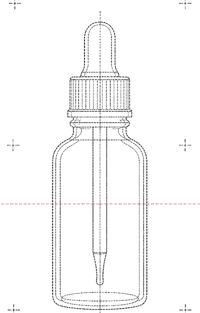 Hair Serum dropper bottle outline